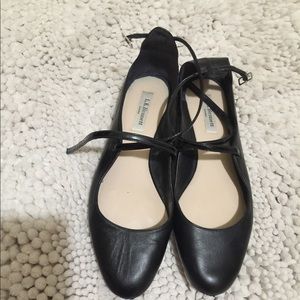 L.K.Bennett black Leather flats